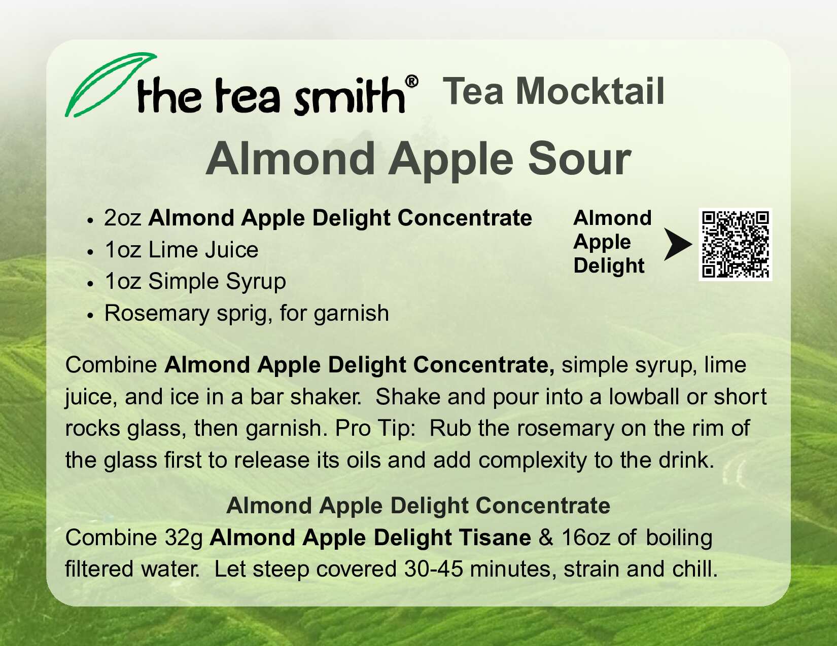Almond Apple Sour: A Refreshing Tea Mocktail with a Tart Twist
