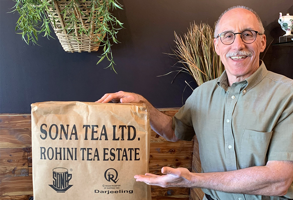Tim Smith displays limited shipment of Darjeeling Tea